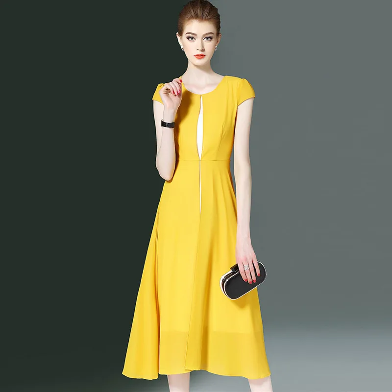 2017 летнее платье А-силуэта высокое качество новый модный стиль облегающее в