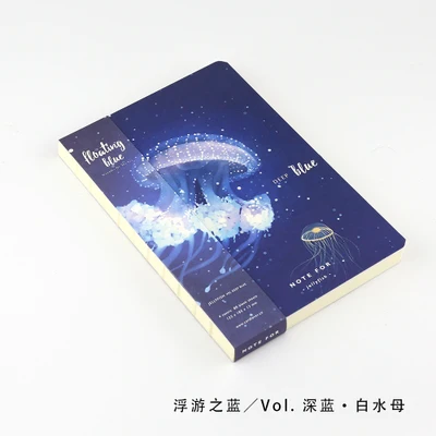 Примечание для Jelly Fish серии A5 японский Симпатичные Тетрадь 100 г Бумага пустой страницы Sketchbook Бумага DIY Дневник Travel тетрадь подарок - Цвет: BZ-LR-0037C
