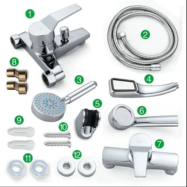 factory tap Bathroom exposed shower faucet wall mounted 2-water outlet mixer aparelhos para banheiro | Обустройство дома