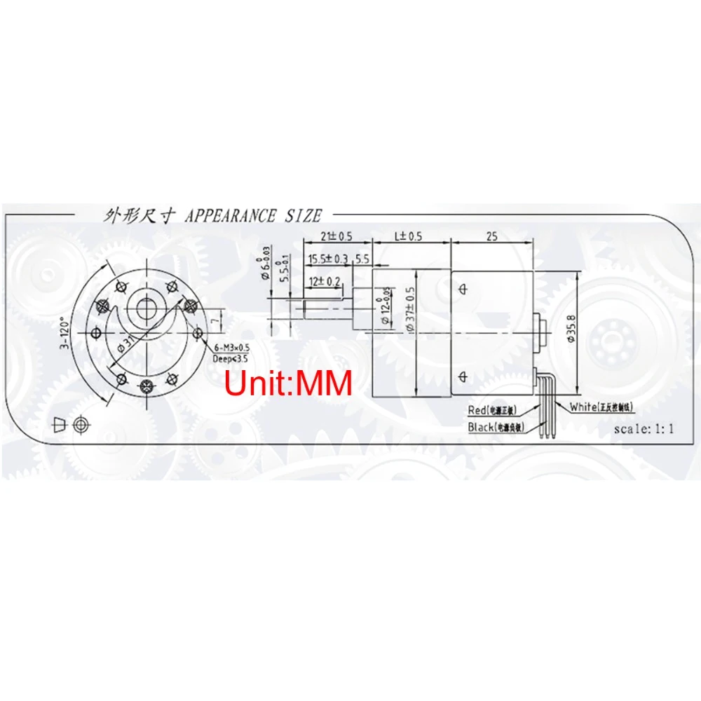 Bringsmart микро мотор JGB37-3625 DC 12v вращается скорость машина для уменьшения 4-480 об/мин безсердечный бесщеточный электромотор 24v