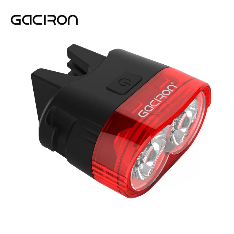 GACIRON 60 люмен 2LED умный велосипедный задний фонарь Интеллектуальный USB Перезаряжаемый MTB Задняя деталь велосипеда свет Предупреждение велосипедная лампа