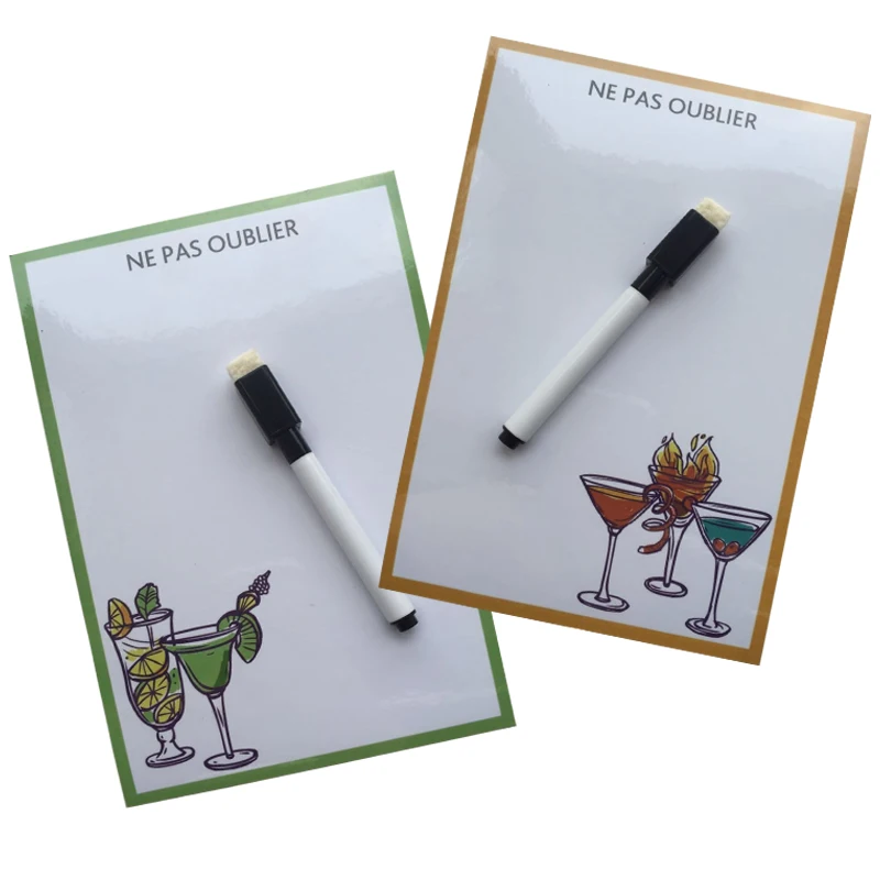 Печать чашки компактная сухая стираемая Гибкая магнитная доска на холодильник