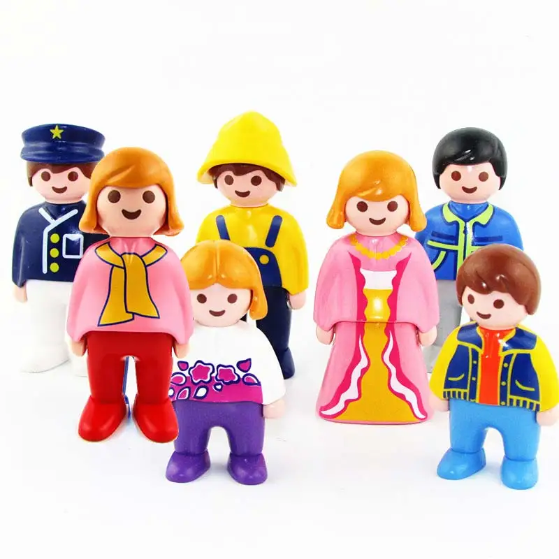 Горячие продажи Playmobil немецкие игрушки DIY 7 шт. фигурки для женщин и мужчин дети