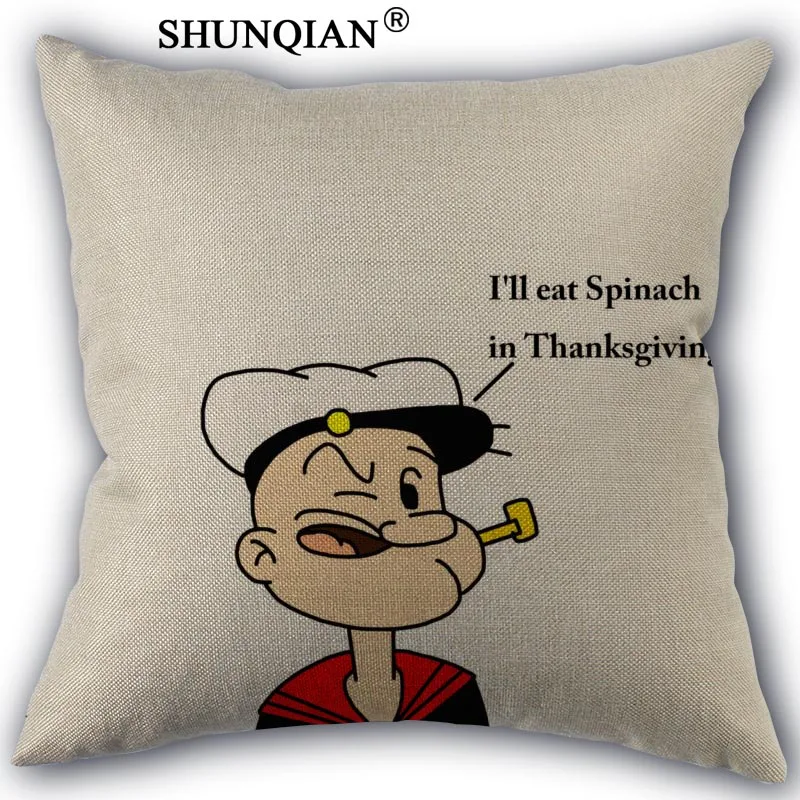 Pillowcase Новое поступление popeye пользовательские хлопок Наволочки на молнии заказ Наволочка более Размеры пользовательские ваш образ подарок - Цвет: Pillowcase