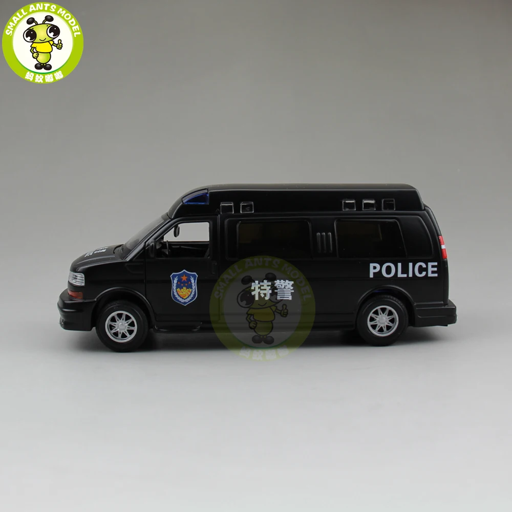 1/32 GMC SAVANA литая под давлением металлическая модель автомобиля игрушка мальчик девочка подарок Вытяните назад звуковое освещение