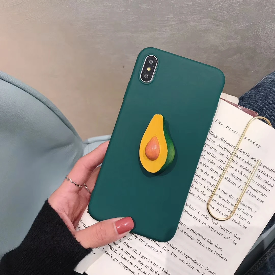 Чехол для телефона для Iphone X, XR, XS, XSMax, 6, 7, 8 Plus, с фруктами, авокадо, папайя, глянцевый чехол из мягкого ТПУ IMD для Iphone7, 8, 3D, фрукты, задняя крышка