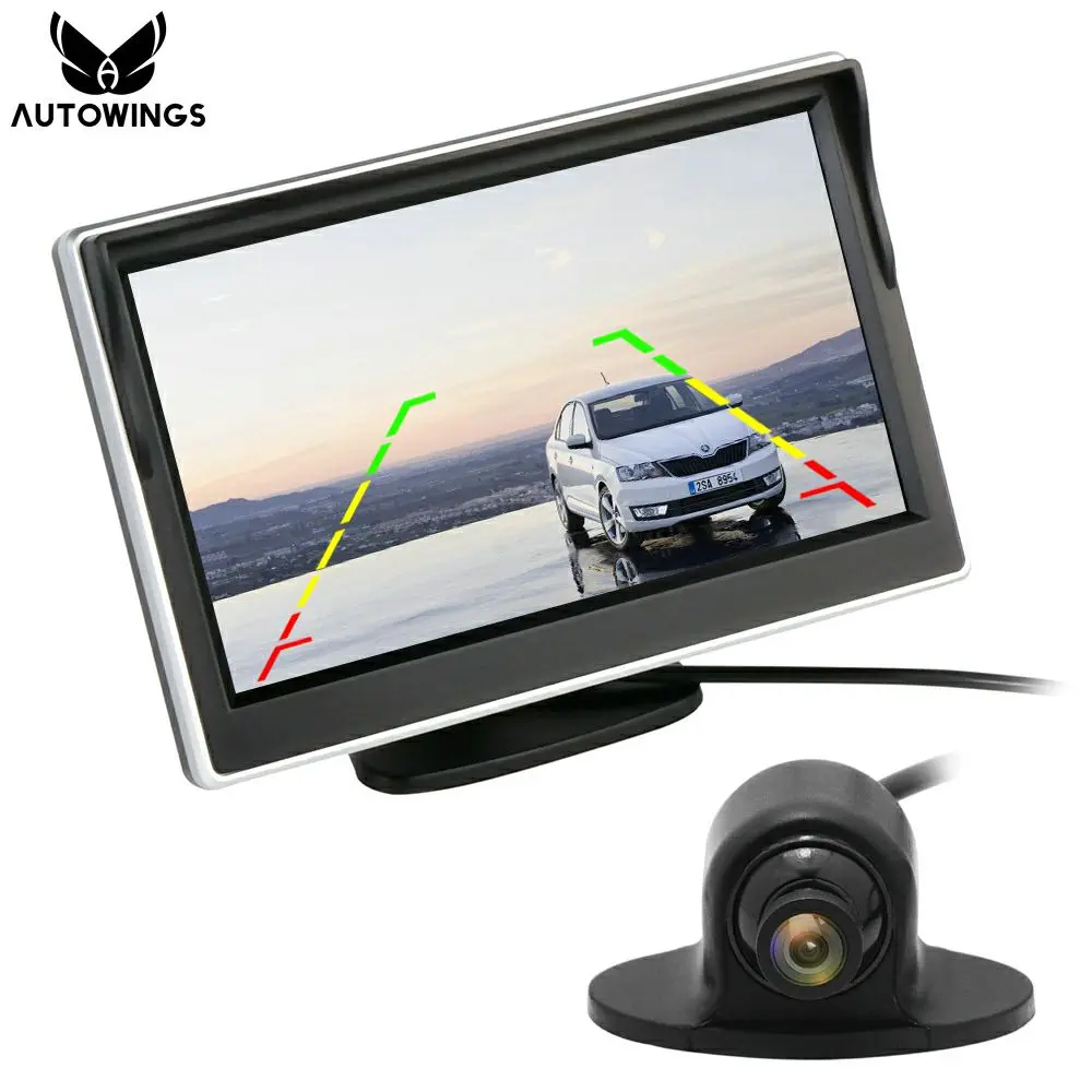 

2 в 1 5-дюймовый HD 800*480 цифровой TFT ЖК-монитор для автомобиля, мини-камера заднего вида, монитор для парковки автомобиля, резервный VCD/DVD