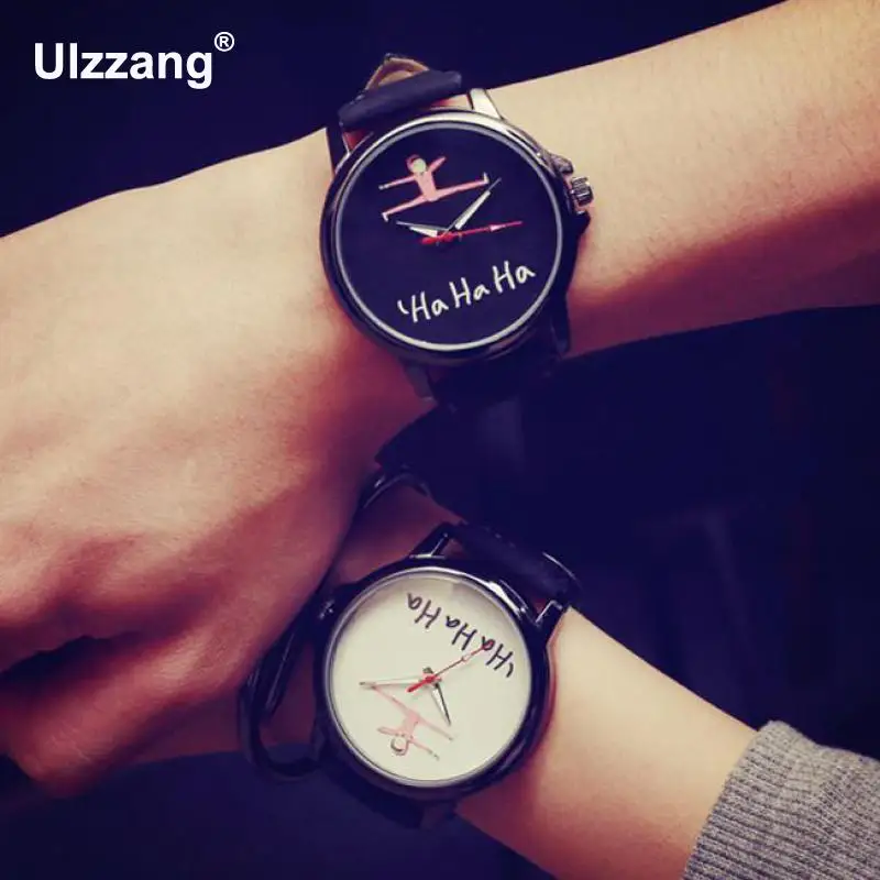 Новые забавные часы HAHAHA милые Мультяшные Мягкие резиновые силиконовые кварцевые