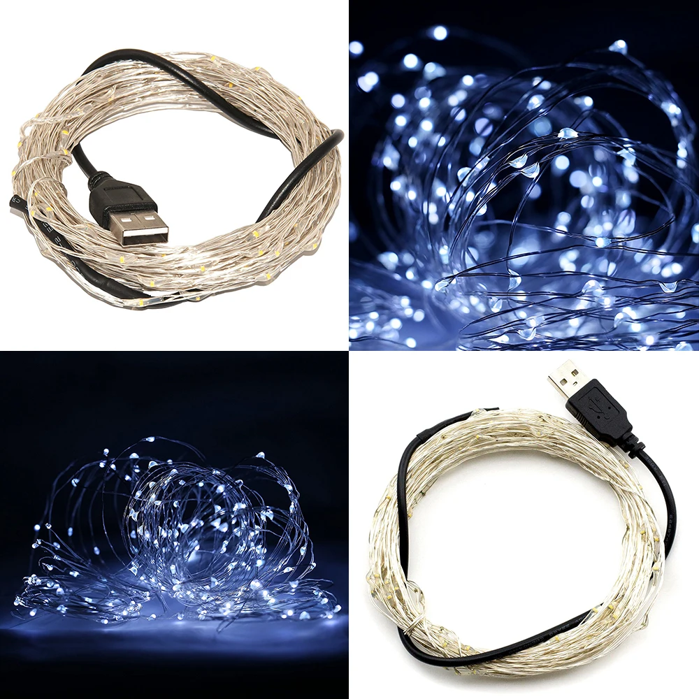 Гирлянда светодиодная с питанием от Usb 10 м 100 светодиодов|fairy lights|string lightsled string lights |