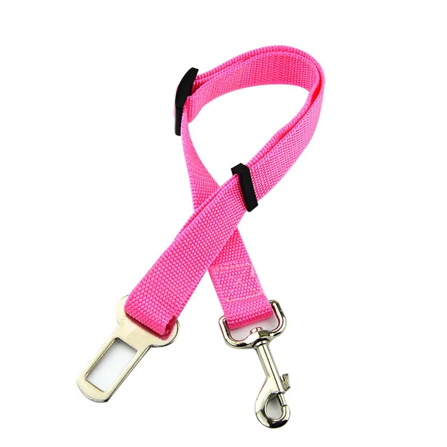 pink safety belt Регулируемый толщийся ремень для средних больших собак, щенков, кошек, полиэстеров, домашних животных, автомобильный ремень безопасности золотого ретривера хаски - Цвет: pink safety belt