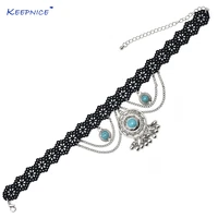 new black velvet vintage short collarbone chain gothic goth collar necklace charm pendants retro choker necklace