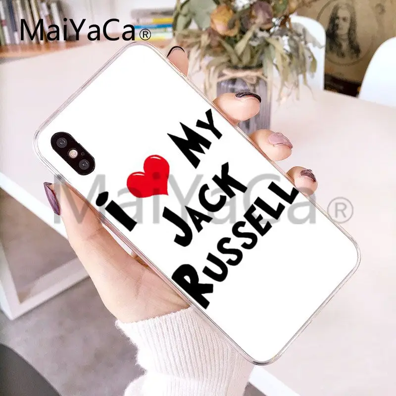 MaiYaCa Джек Рассел Терьер Собака Мягкий ТПУ чехол для телефона оболочка для iphone X 8 8 плюс прозрачный чехол и 7 7 плюс 6 6s