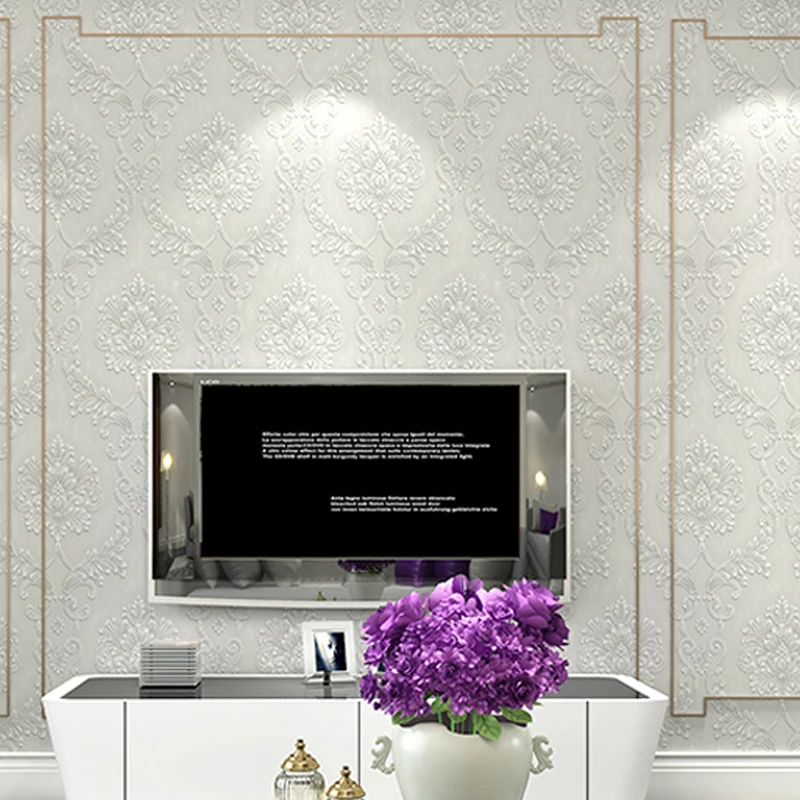 Европейские рельефные обои винтажные роскошные для гостиной настенное покрытие