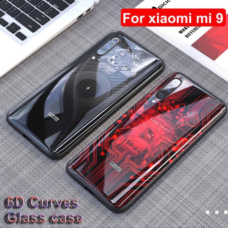 Для Xiaomi Mi 9 чехол 6D изогнутый твердый закаленное стекло задняя крышка для mi9 чехлы