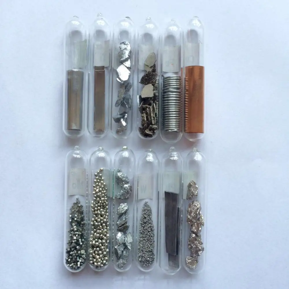 

12 types of Elements Samples AI,Ti, Cr ,Mn ,Fe ,Cu ,Mo ,Sn, Sb ,W, Pb, Bi