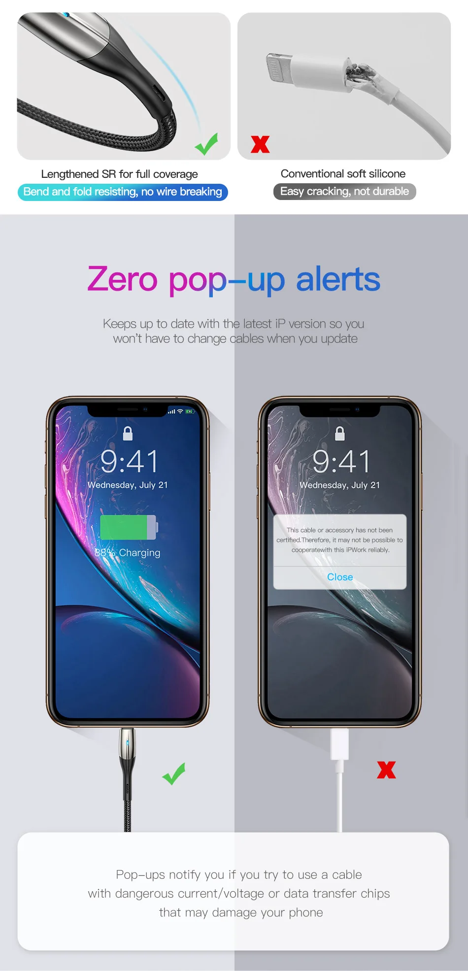 Baseus zn-сплав дизайн освещения usb кабель для iPhone xs max 1 м 2.4A зарядный кабель для iPhone X 8 7 6 plus зарядное устройство USB кабель