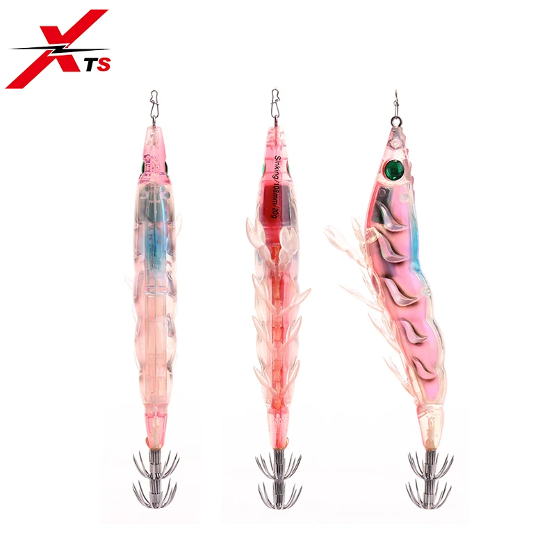 Fishing Squid Lures Jig Sinking Plastic Hard Baits Wobblers Shrimp Design With Hooks Pesca Carp Tackle 3514 | Спорт и развлечения