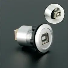 

22mm panel socket connect metal USB2.0 Female B to Female B with silver surface