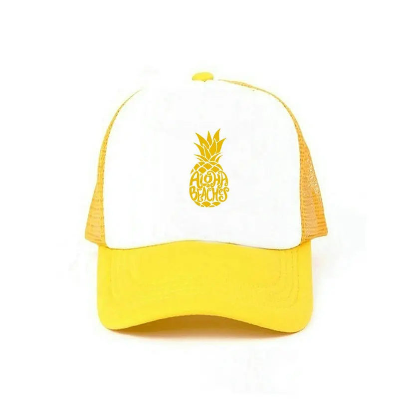Модная пляжная шляпа-тракер Aloha с ананасами бейсболки гавайским кокосовым