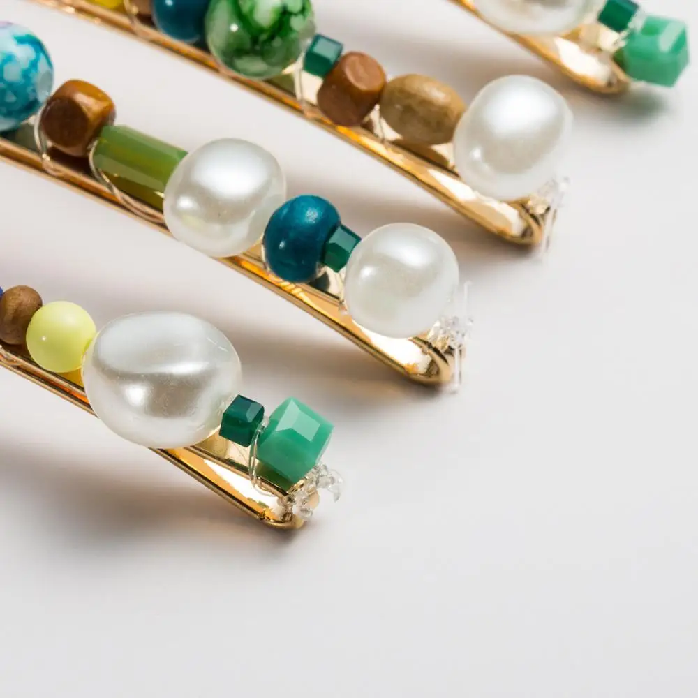 1 комплект цветные аксессуары для волос девочек имитация дерева жемчуг леска