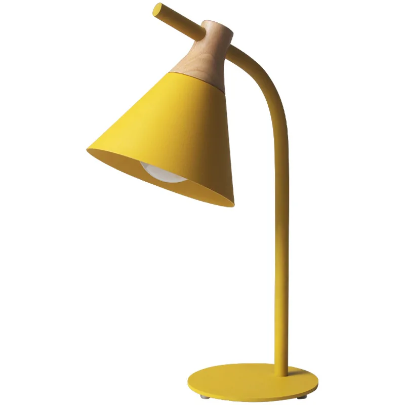 

Nordic minimalist bedroom lamp creative modern bedside table light study eye protection learning macaron table lamp