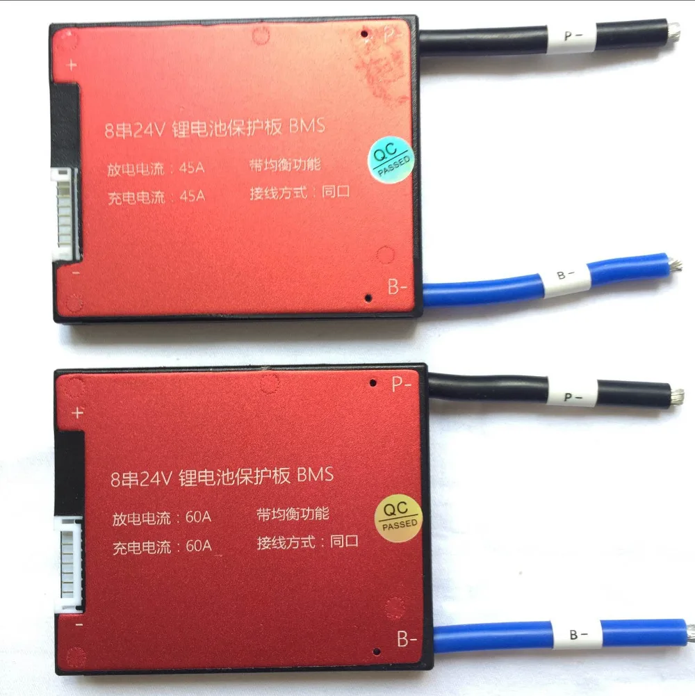8S 24V LiFePO4 плата защиты батареи 15A 25A 35A 45A 60A функция баланса тока 8 ячеек PCB BMS