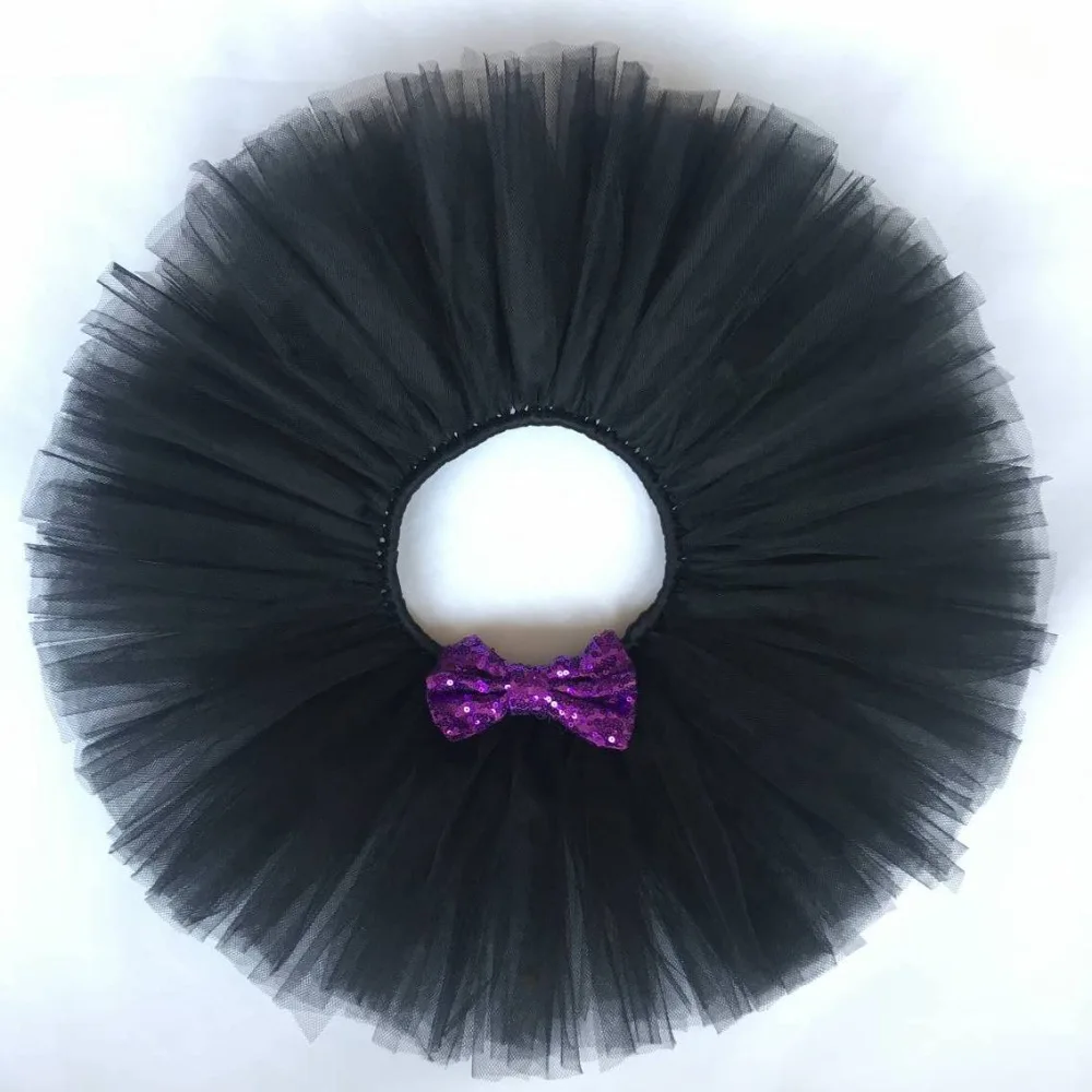 Черные юбки пачки для девочек детская пушистая юбка пачка танцев с золотыми