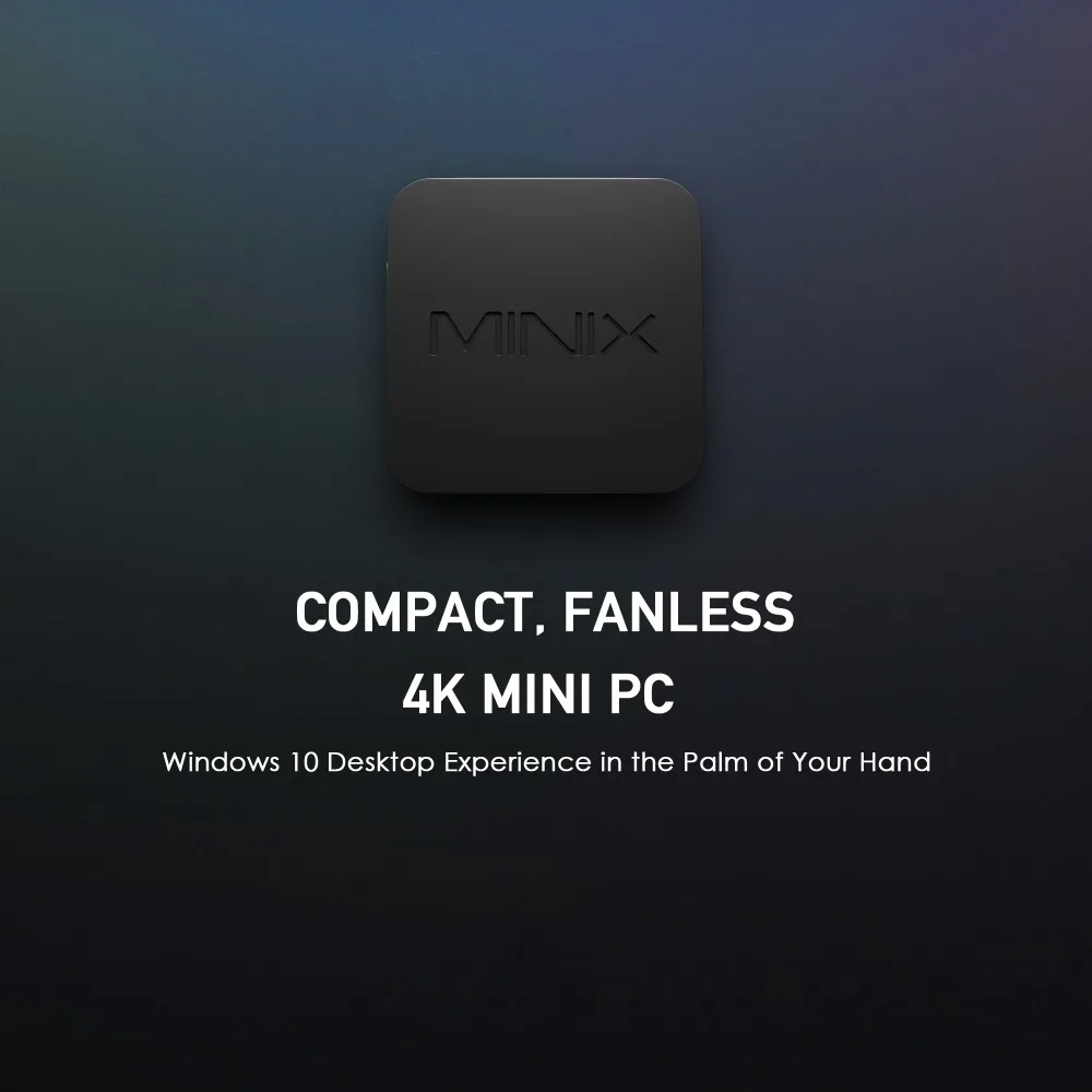 MINIX NEO Z83-4 Intel Atom X5-Z8350 64 бит Cherry Trail безвентиляторный мини-ПК Windows 10 ram 4 Гб DDR3L 64 Гб eMMC WiFi HDMI Smart tv Box