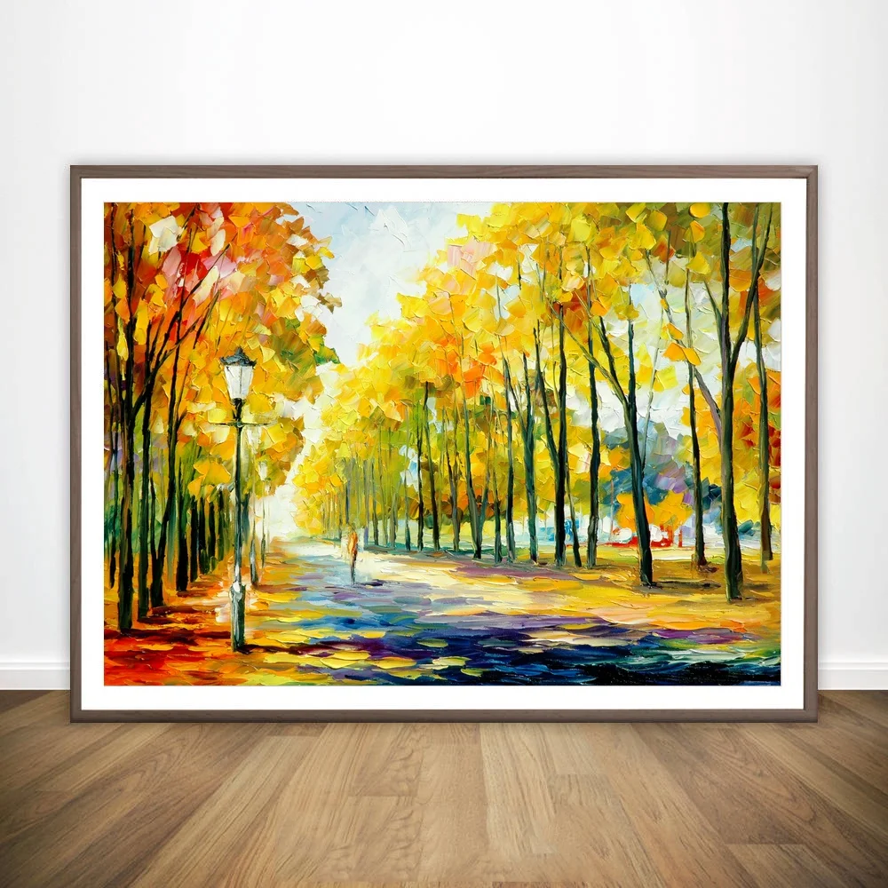 Абстрактный пейзаж искусство на стену Настенный декор холст фотоплакат картины