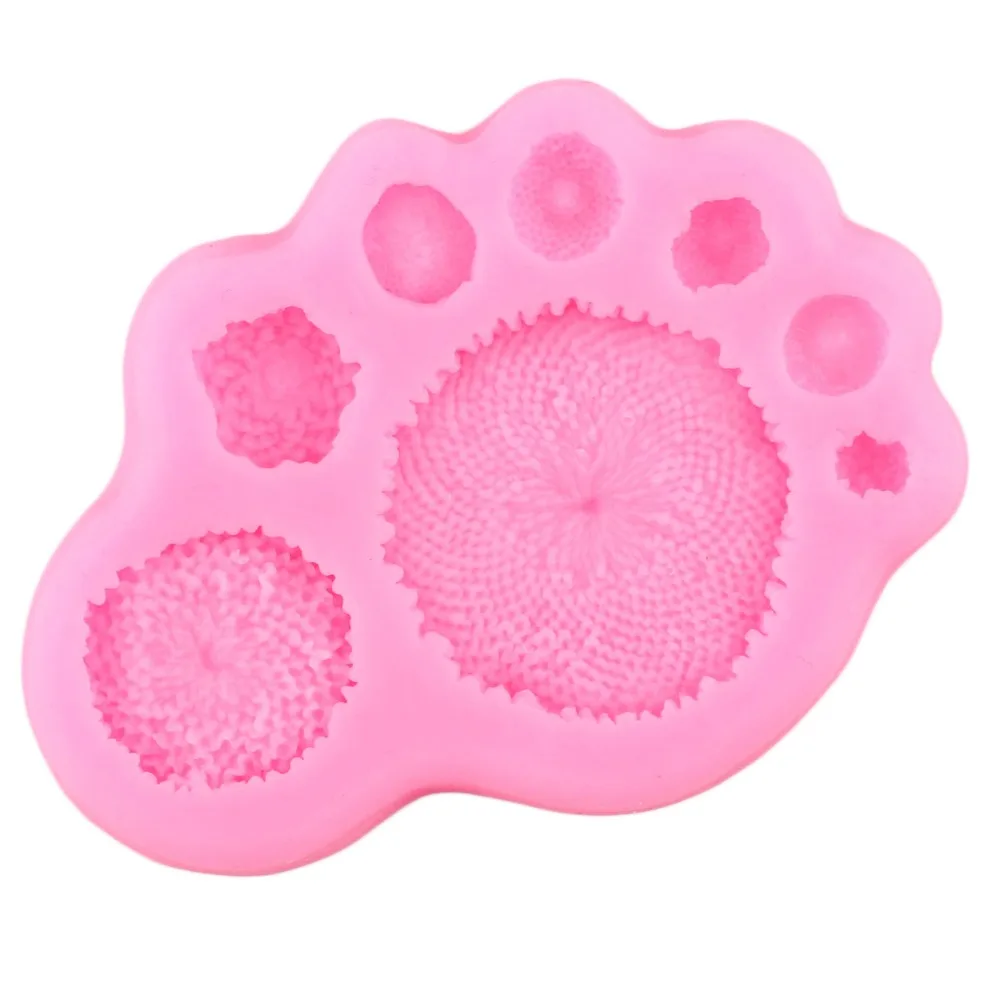 Маргаритка Подсолнух Stamen силиконовая формочка в виде цветов Making форма для