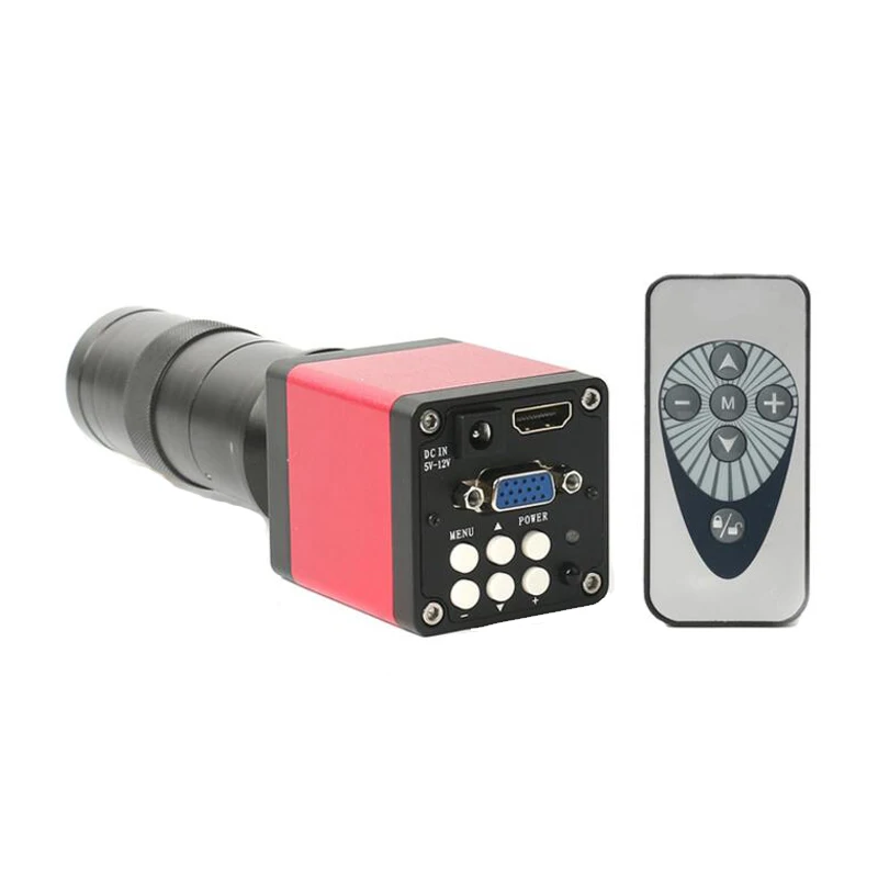 Промышленный микроскоп 13MP HDMI VGA 8X 130X Zoom C mount стекло объектива 56 светодиодных ламп