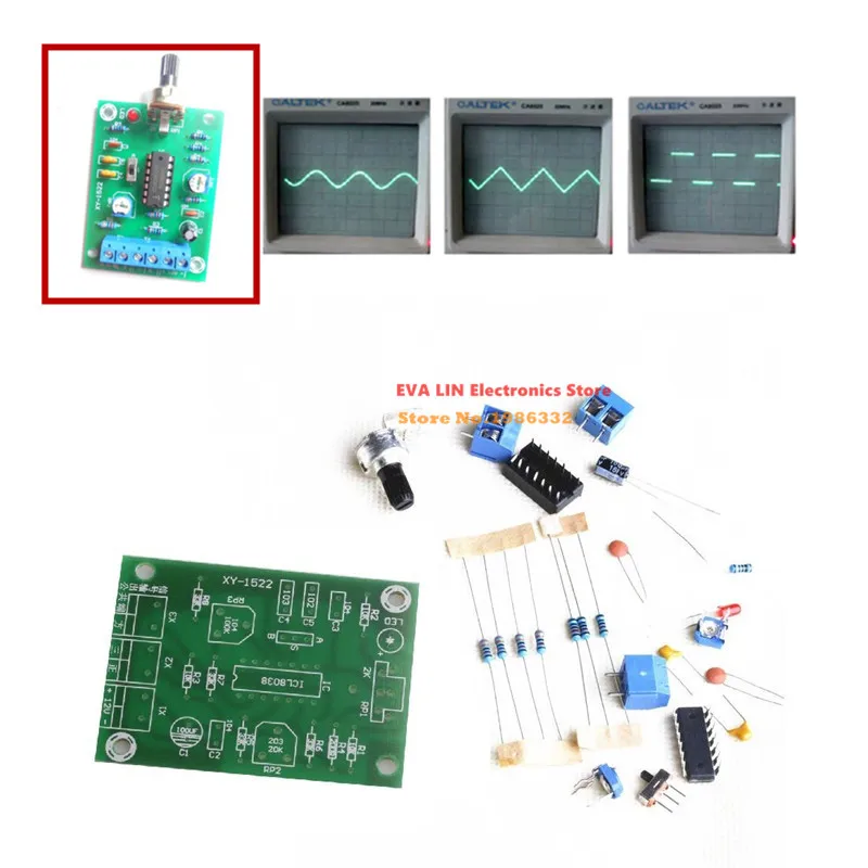 WS16 DC 12 В ICL8038 монолитный генератор сигналов DDS DIY наборы модульная треугольная