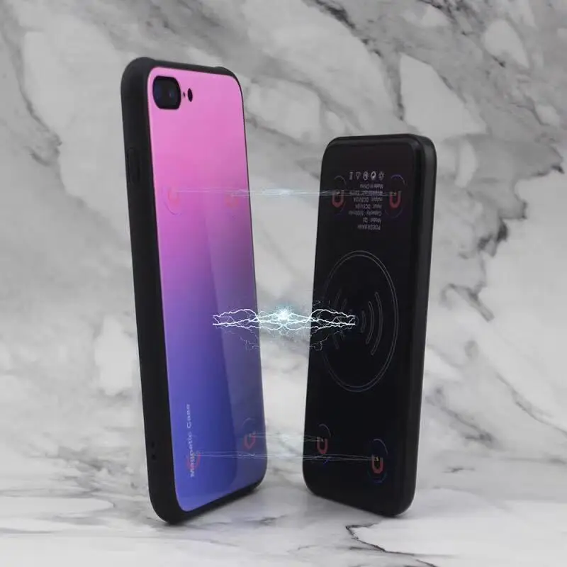 Магнитный чехол NTSPACE 5000 мАч для зарядки аккумуляторов iPhone 8 Plus портативный с