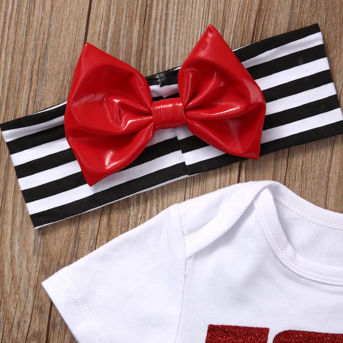 3 Pcs Baby Bodysuit Sets Newborn Infant Babies Boy Girl Letter Bodysuits Playsuit Jumpsuit+Leg Warmers+Headband Outfit | Детская одежда
