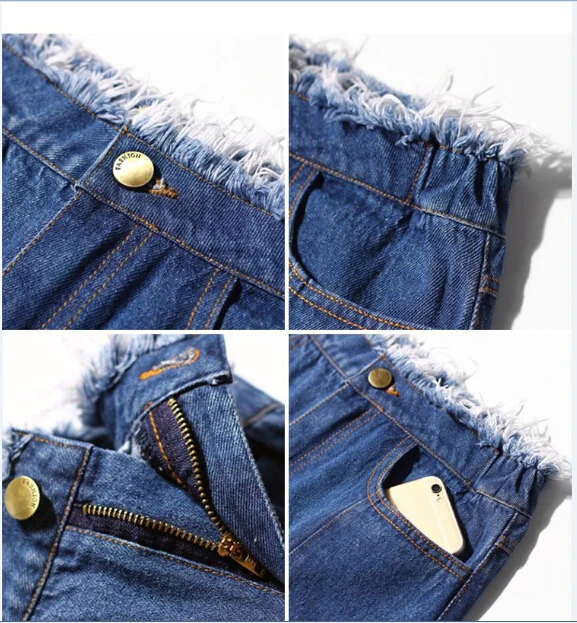 2018 г. Летняя женская Джинсовые шорты Высокая Талия джинсовые большие размеры KOPO