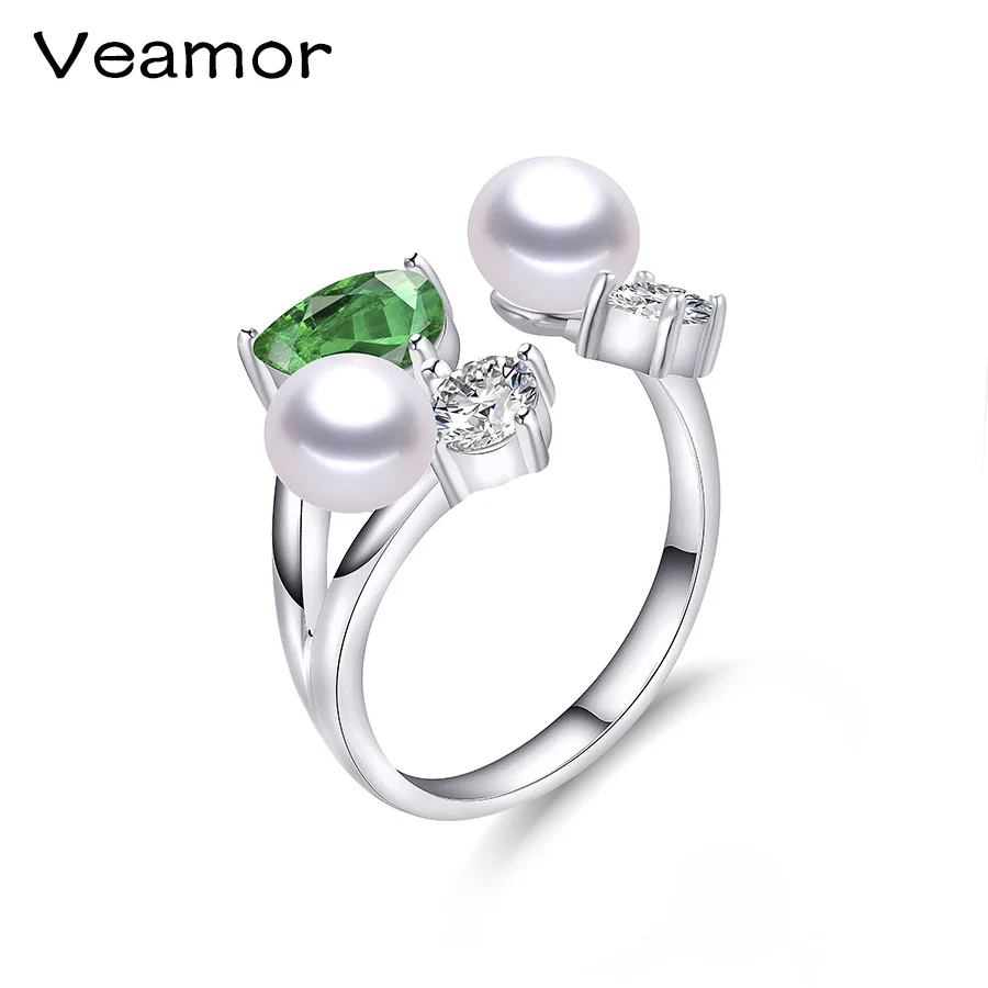 Женское кольцо VEAMOR регулируемое Винтажное из настоящего серебра 925 пробы с