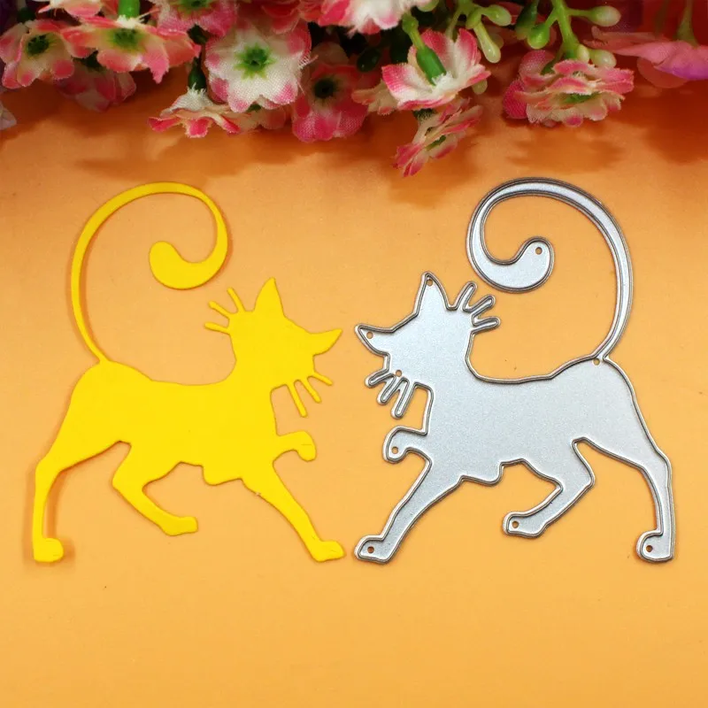 YINISE высекатель карточек кошка металлические режущие штампы для трафареты