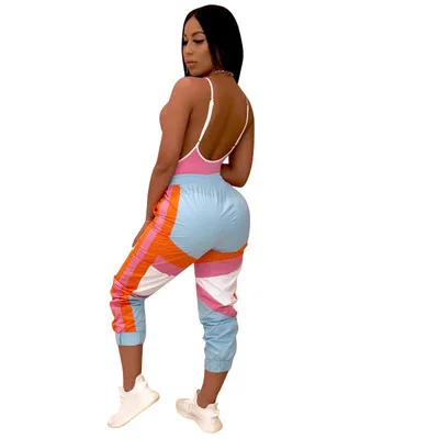Хит продаж 2019 новые женские спортивные штаны с завязками на талии цветные
