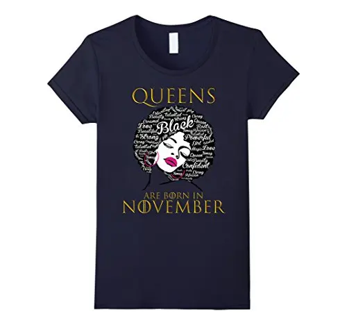 Queens Are Born In November-сильная Черная Женская футболка футболки с принтом женские