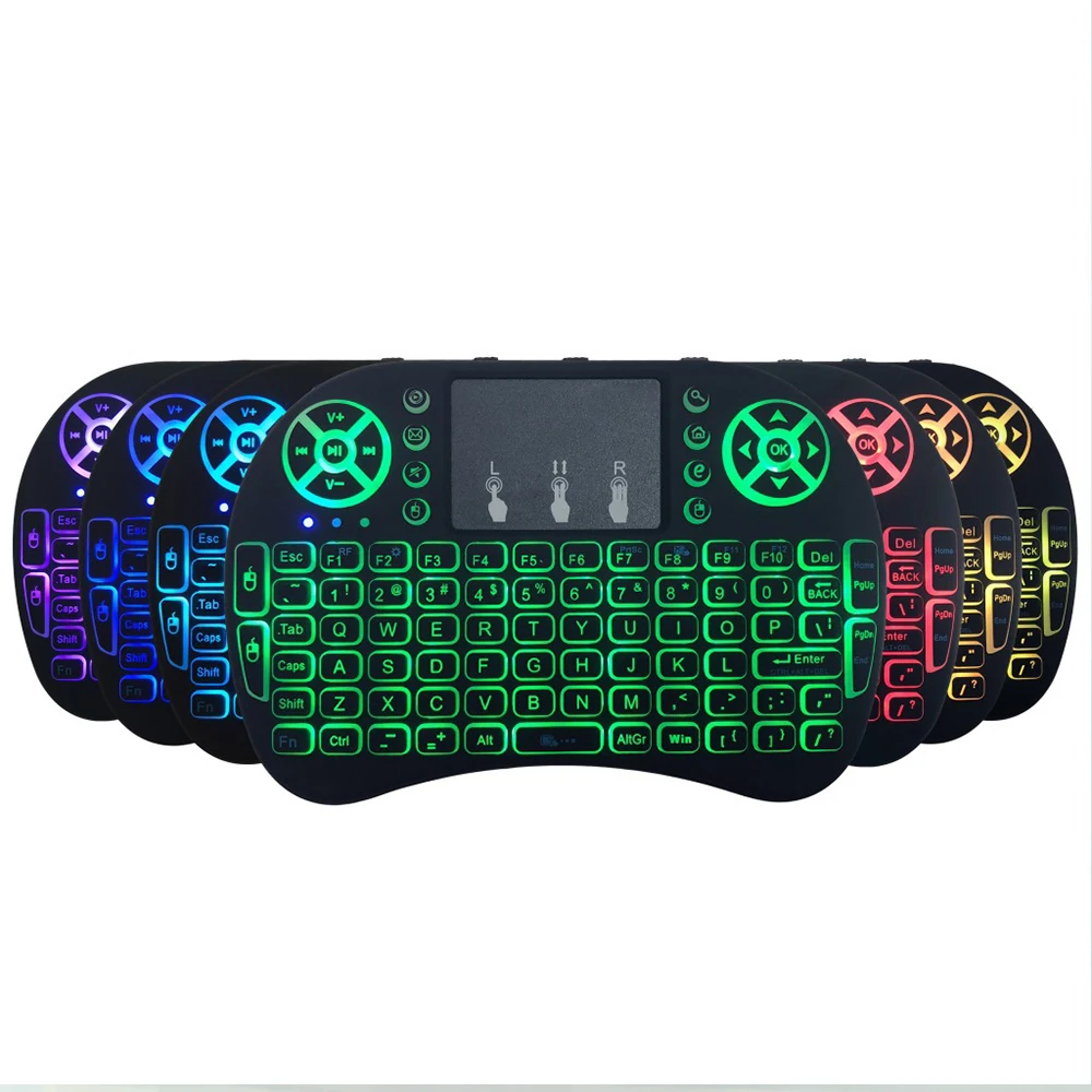 игровая клавиатура 7 цветная беспроводная с подсветкой 2 4 ГГц Английский Русский