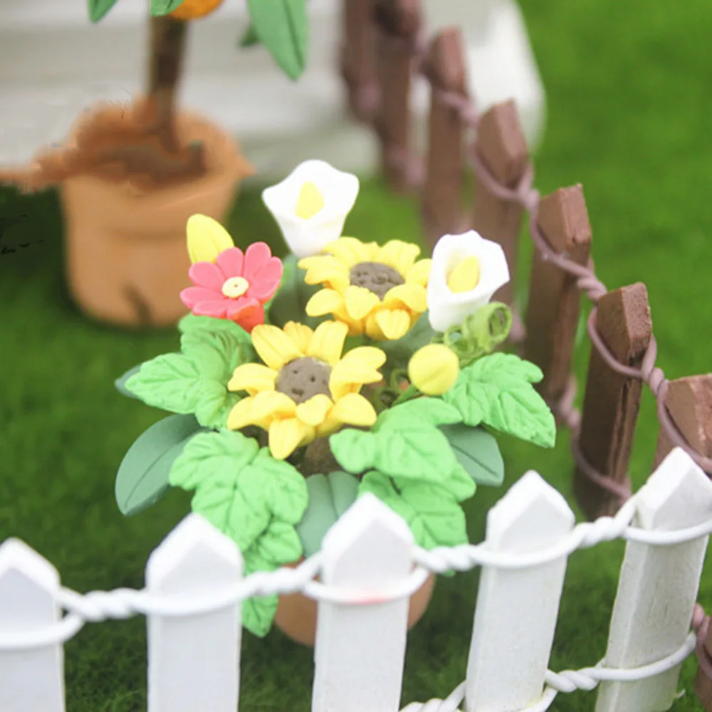 

1Pcs 1/12 Dollhouse Miniature Accessories Mini Potted Plant Simulation Garden Flower Model Toys for Doll House Decoration