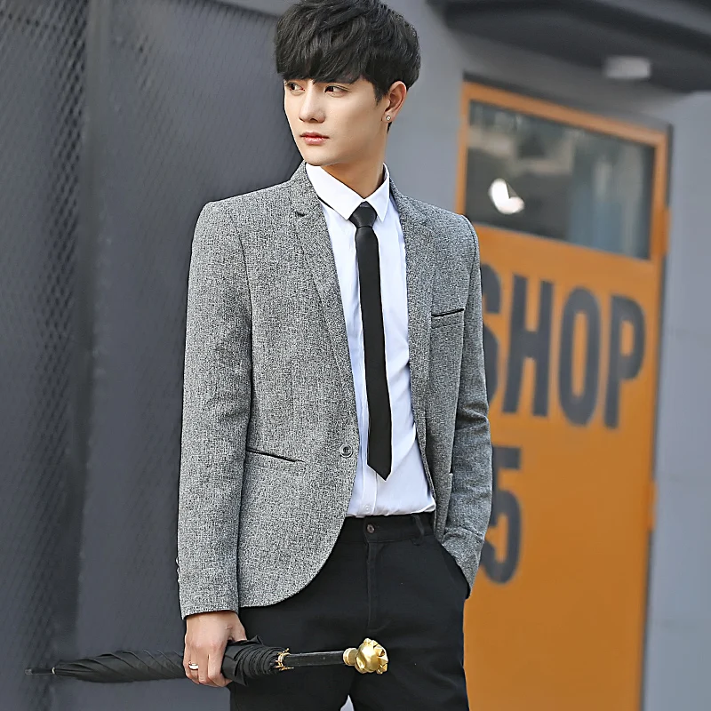 

2019 New Men Black Suit Jacket Slim Design Men Dress Suit Coat Asian Size 3XL Business Casual Suit Men Jackets
