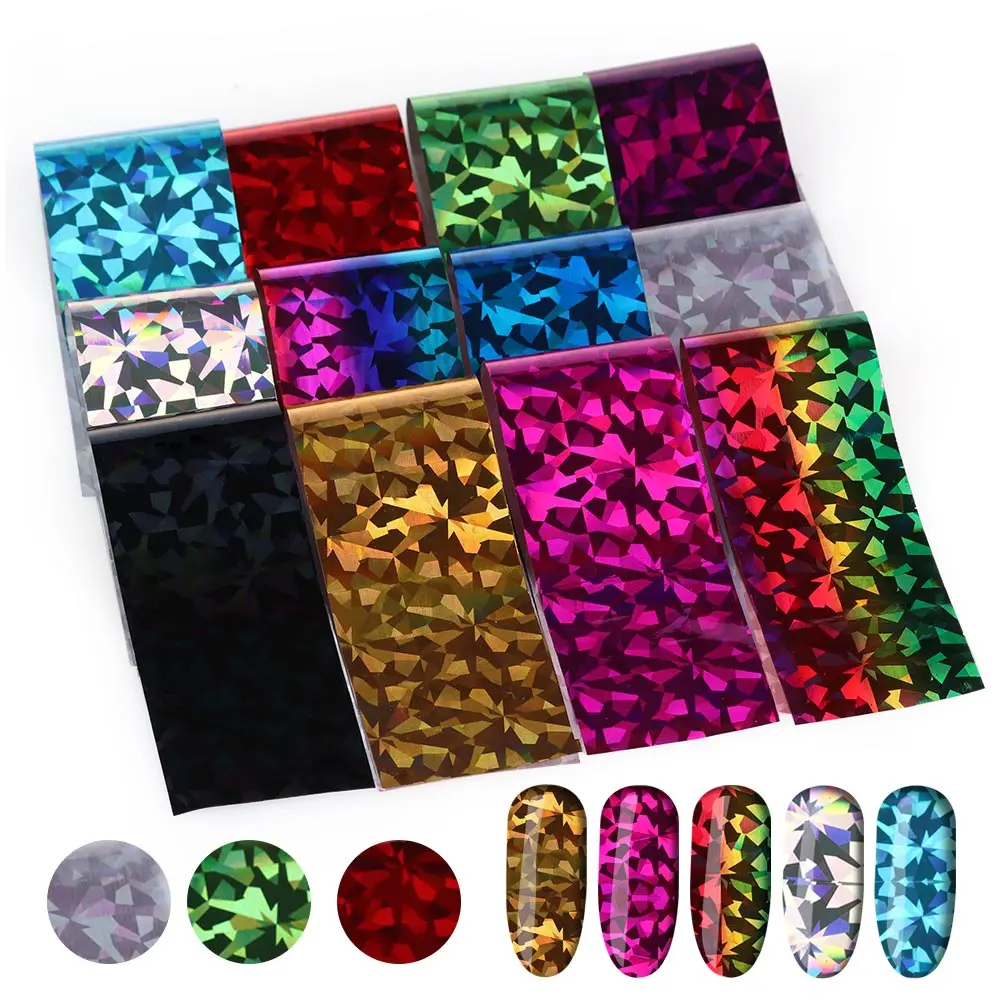 Nail Foils Новая мода 12 шт./компл. звездное небо фон для ногтей, ногтевое искусство, Переводные Стикеры наклейка стильный ногти "сделай сам", украшения для кончиков ногтей, гвоздь - Цвет: Nail Foils