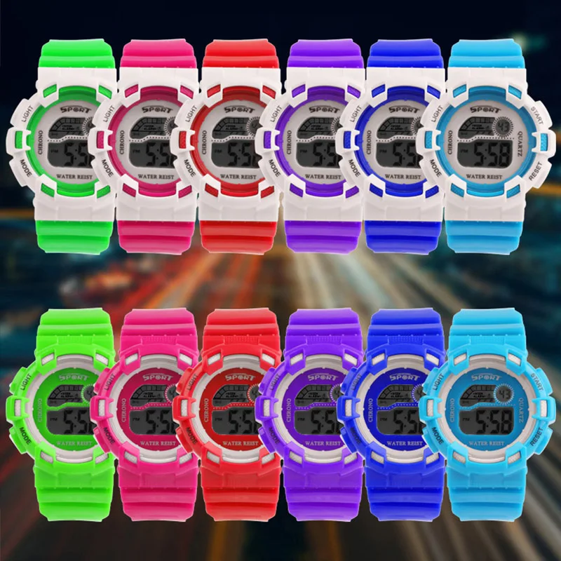 Multifunctional electronic watch leisure outdoor children's waterproof chronograph LED luminous bracelet | Электроника