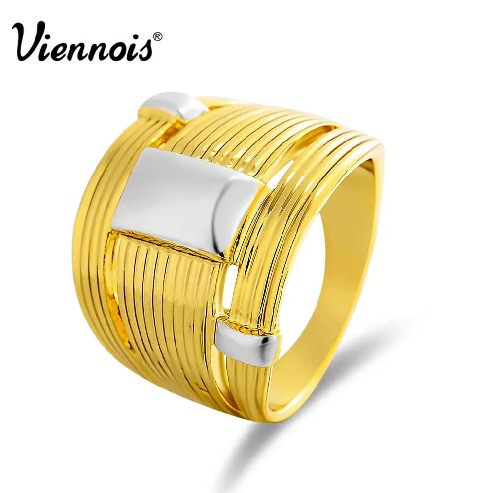 Viennois Новое Золото и Серебро Цвет Металлик Многослойные Кольца для Женщин