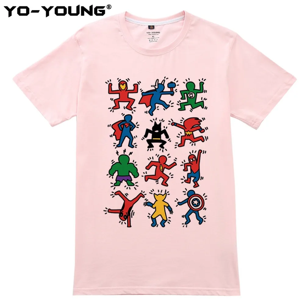 Yo-Young Marvel футболки с супергероями забавные Капитан Америка торл Железный человек