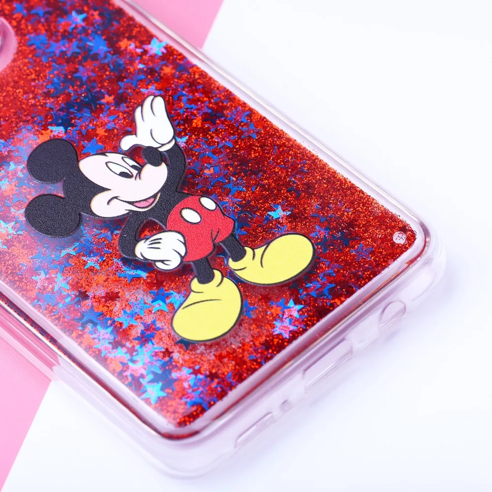 glitter Cute cartoon phone case for samsung glaxy S9 Plus S9+ S9PLUS Minnie Stitch Liquid Quicksand Cover |