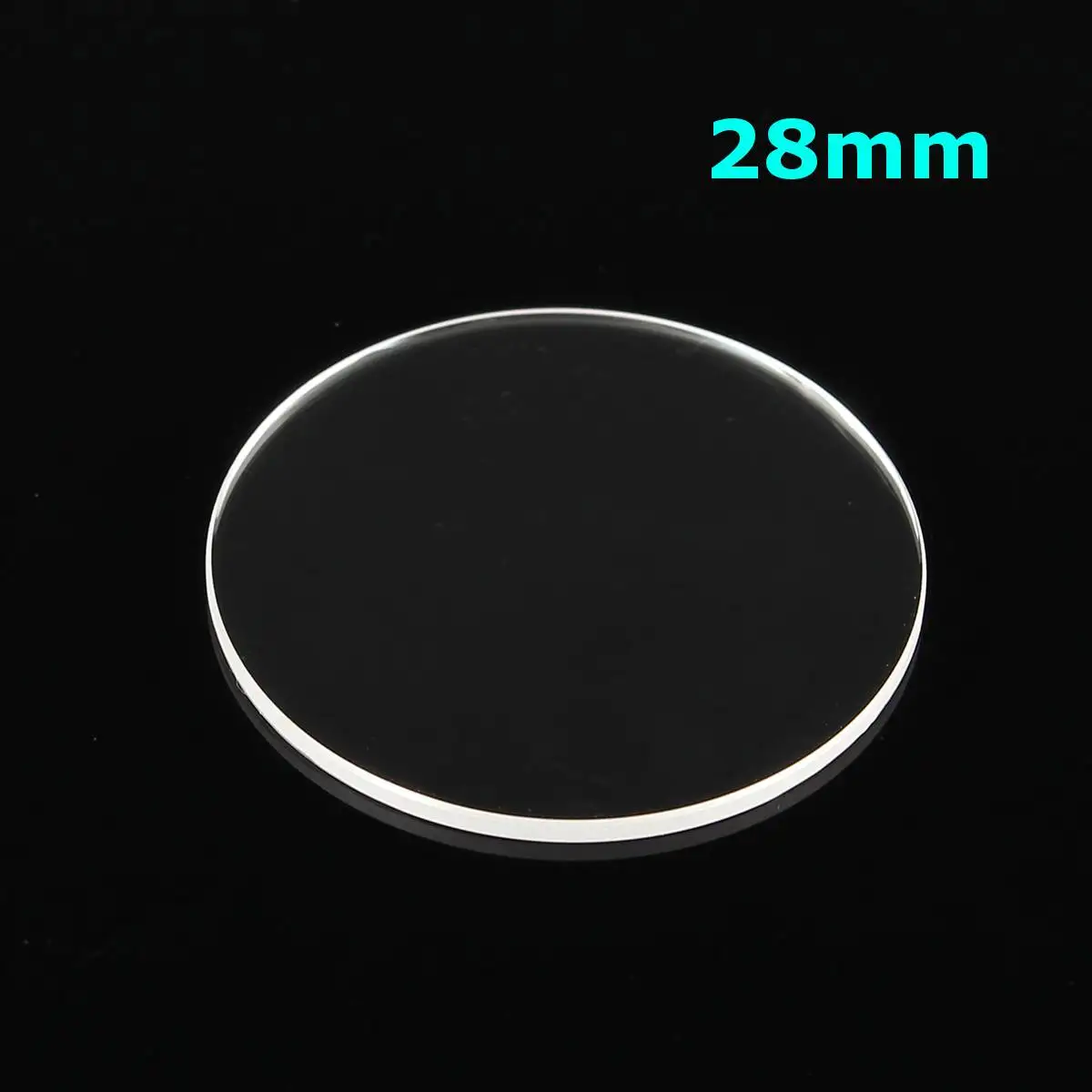 28mm Устойчивая к царапинам плоское сапфировое часы Стекло Гладкая набора круглых прозрачных ленточек с украшением в виде кристаллов Стекло 1,2 мм толщиной для ремонта часов Размеры 28/29/30/31 мм - Цвет: 28mm