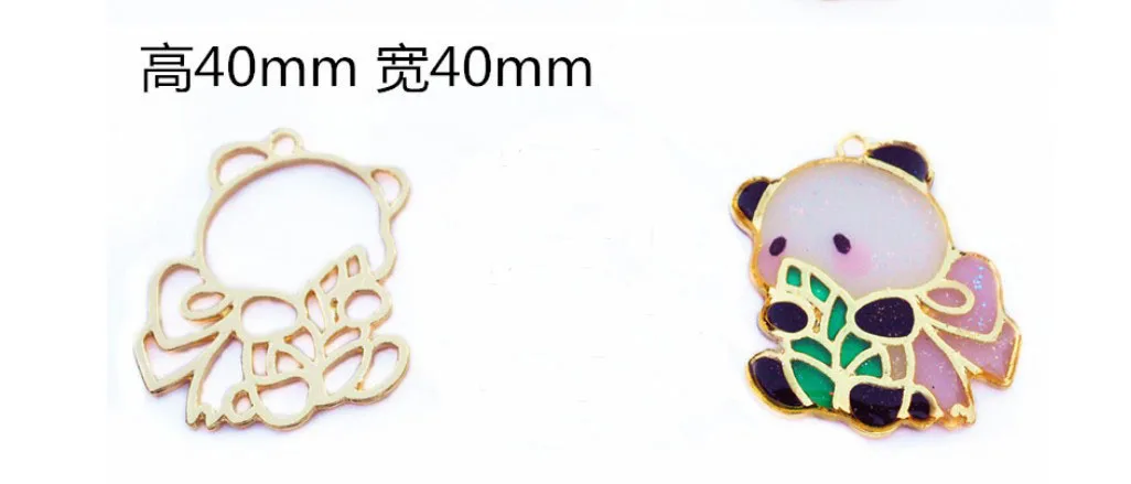 5 шт./лот подвеска в металлической оправе с изображением кролика кошки белки