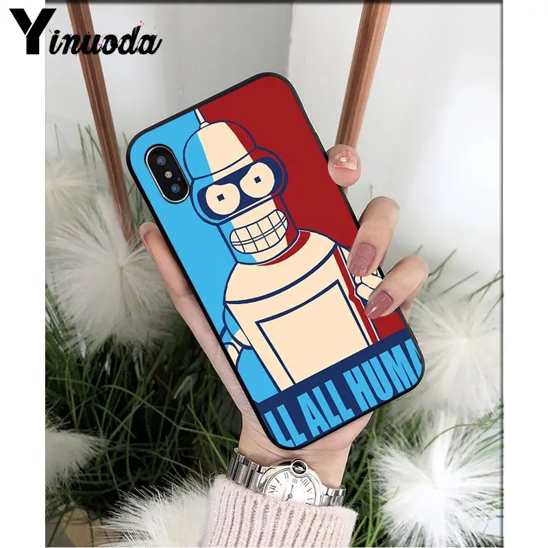 A10 Yinuoda Futurama Bender ТПУ Мягкий силиконовый чехол для телефона чехол для Apple iPhone 8 7 6 6S Plus X XS MAX 5 5S SE XR Чехол для мобильного телефона s - Цвет: A10